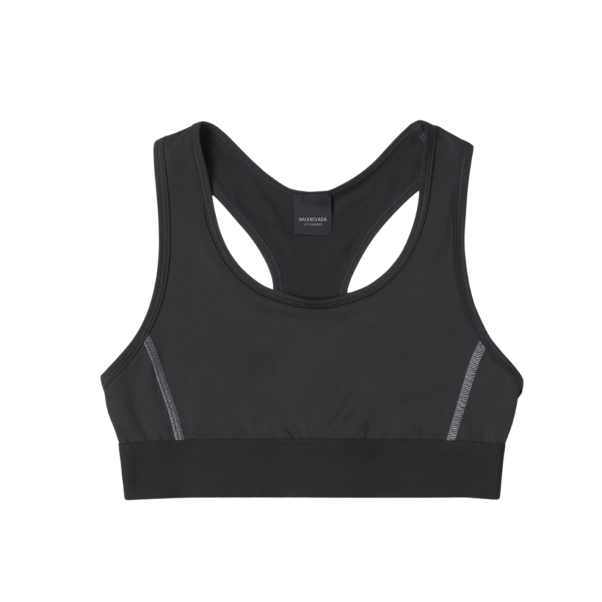 Top Brassière BALENCIAGA Sporty spandex noir gris