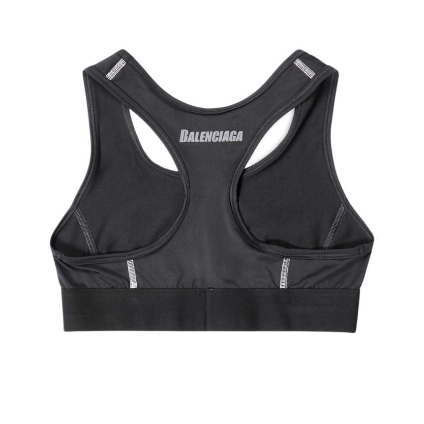 Top Brassière BALENCIAGA Sporty spandex noir gris