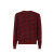 Pull col rond laine rouge bordeaux motif Fendi O’Lock noir