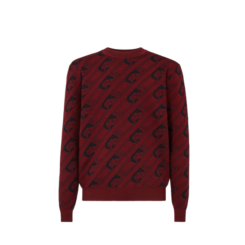 Pull col rond laine rouge...