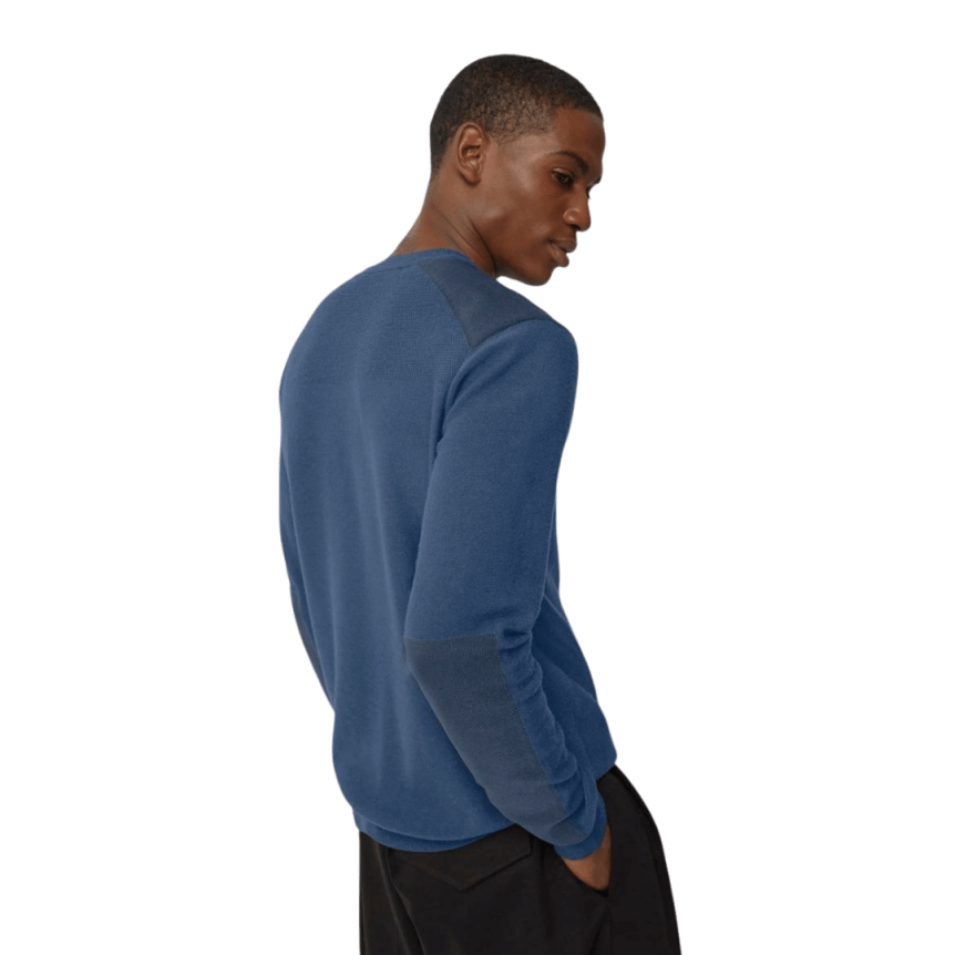 Pull CANADA GOOSE Dartmouth col rond coton bleu jeans