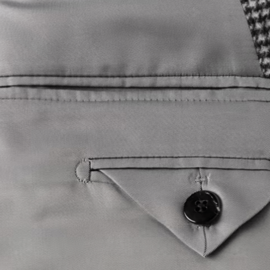 Blazer TOM FORD laine cachemire mélangé pied-de-poule noir blanc