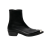 Boots Bottines Punk cuir noir bout métal
