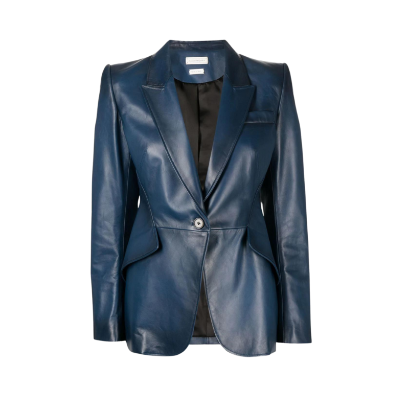 Veste blazer cintré cuir...