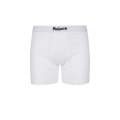 Boxer coton blanc graffiti signature noire