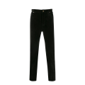 Pantalon Jeans cuir noir chevre velours
