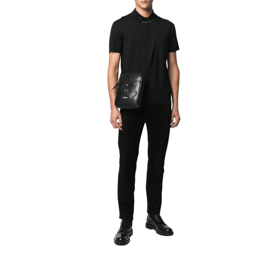 Pantalon SAINT LAURENT Jeans cuir noir chevre velours