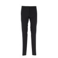 Pantalon laine noire fermeture crochet passants ceinture