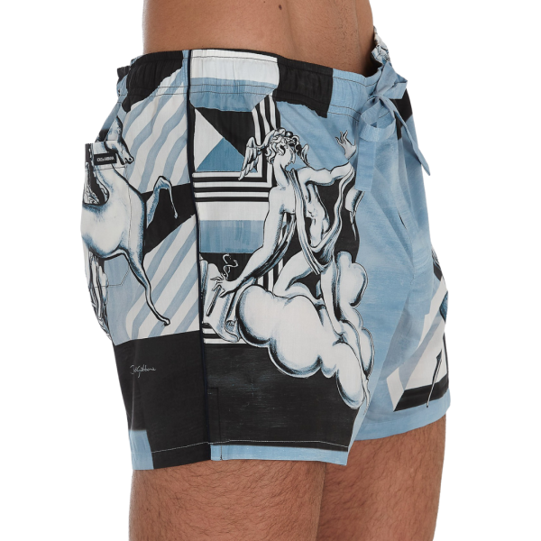 Short en coton à imprimé graphique