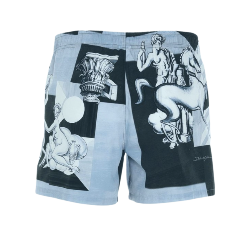 Short en coton à imprimé graphique