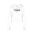 Sweat-shirt à capuche coton blanc signature FENDI noir