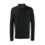 Polo manches longues coton piqué noir patch logo