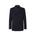 Caban Peacoat laine vierge double face bleu marine