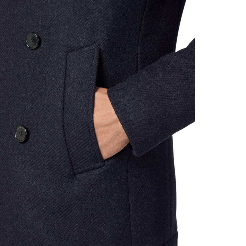 Caban CORNELIANI Peacoat laine vierge double face bleu marine