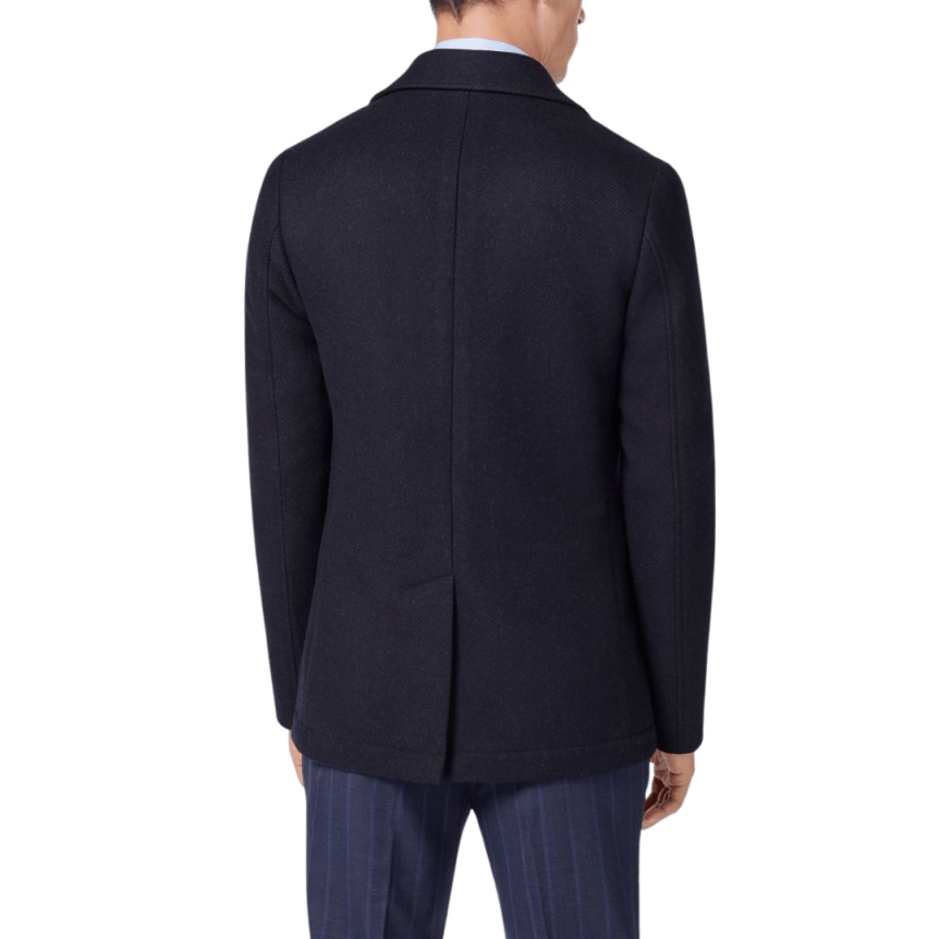Caban CORNELIANI Peacoat laine vierge double face bleu marine