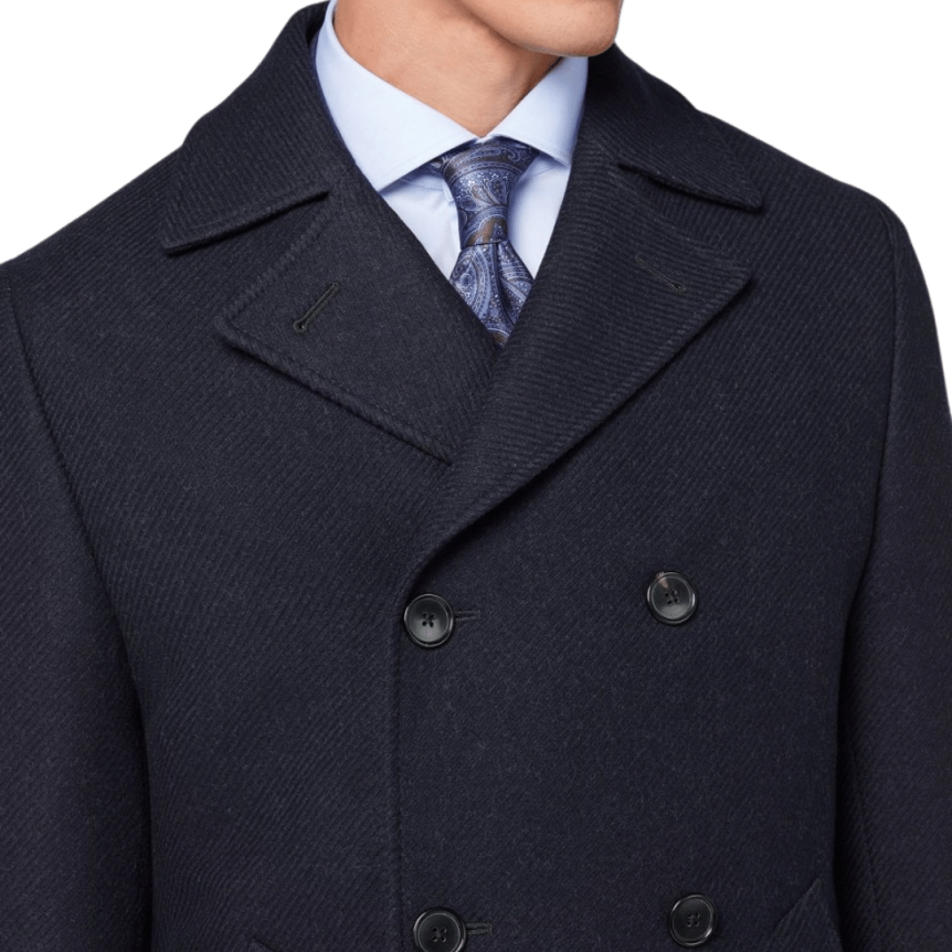 Caban CORNELIANI Peacoat laine vierge double face bleu marine