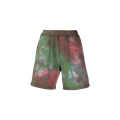 Short Bermuda coton Tie & Dye Rose vert Logo noir