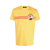 T-shirt col rond coton jaune rayures rouge logo