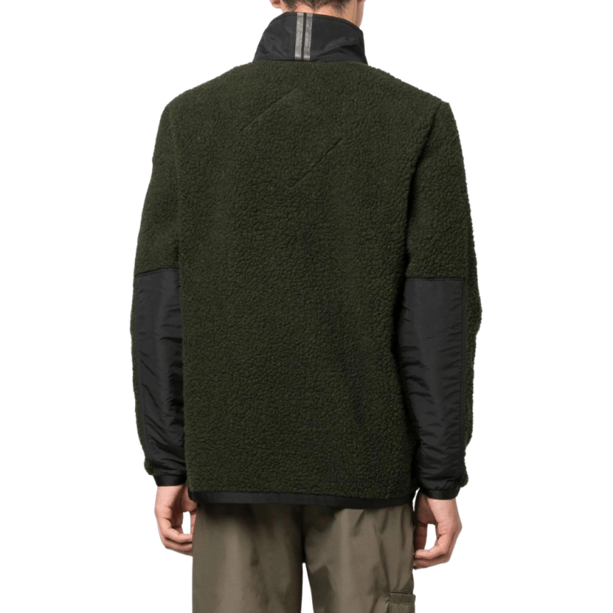 Pull CANADA GOOSE col montant zippé Renfrew Polaire Kaki