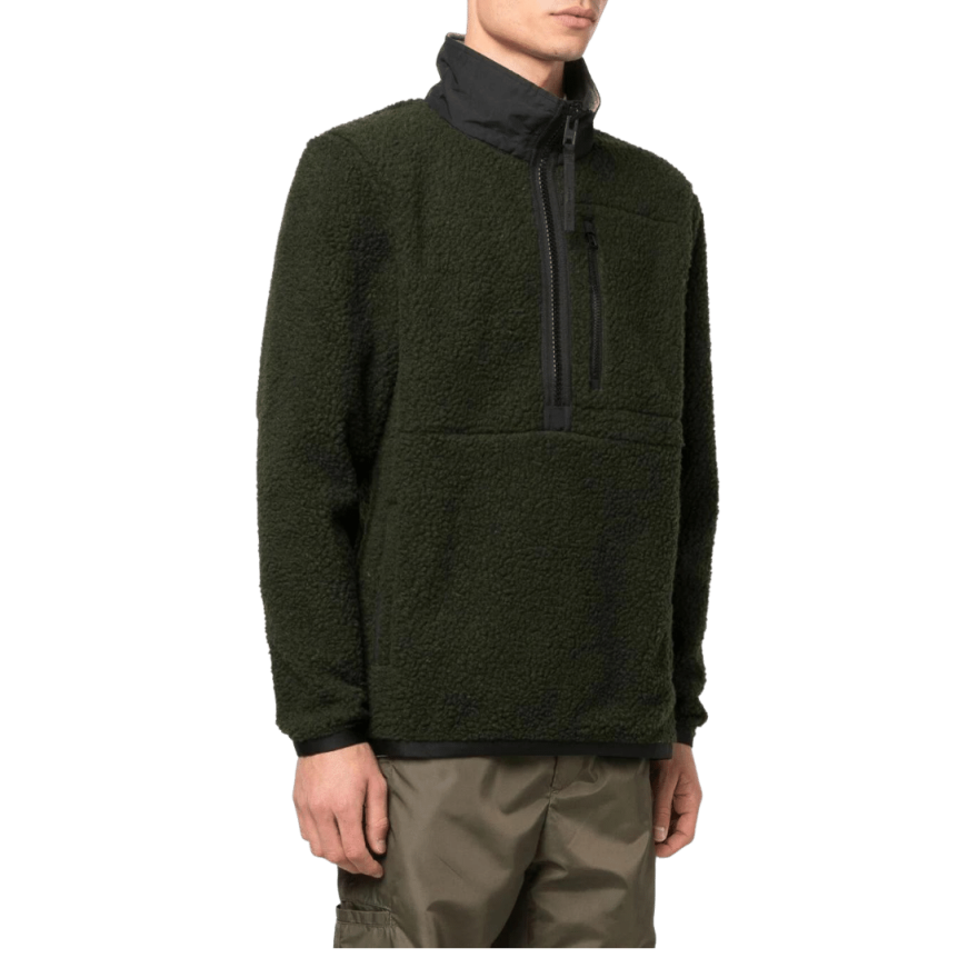 Pull CANADA GOOSE col montant zippé Renfrew Polaire Kaki