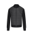 Veste cardigan Hybridge zippé bimatière laine mérinos noire