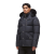 Parka 3Q Nylon bleu marine capuche fourrure noire