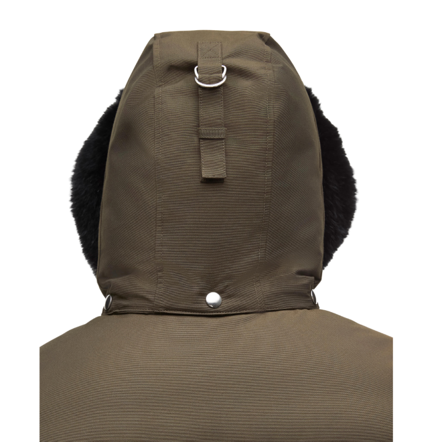 Parka MOOSE KNUCKLES 3Q Nylon kaki capuche fourrure noire
