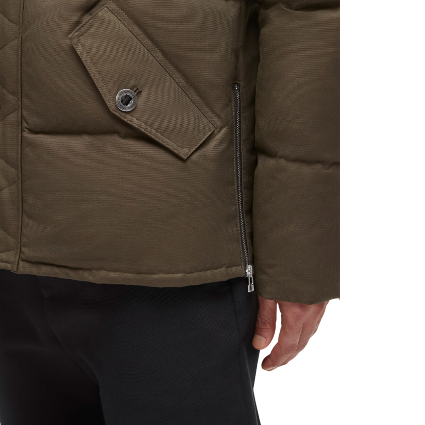 Parka MOOSE KNUCKLES 3Q Nylon kaki capuche fourrure noire