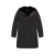 Parka à capuche gabardine noire fourrure vison noir