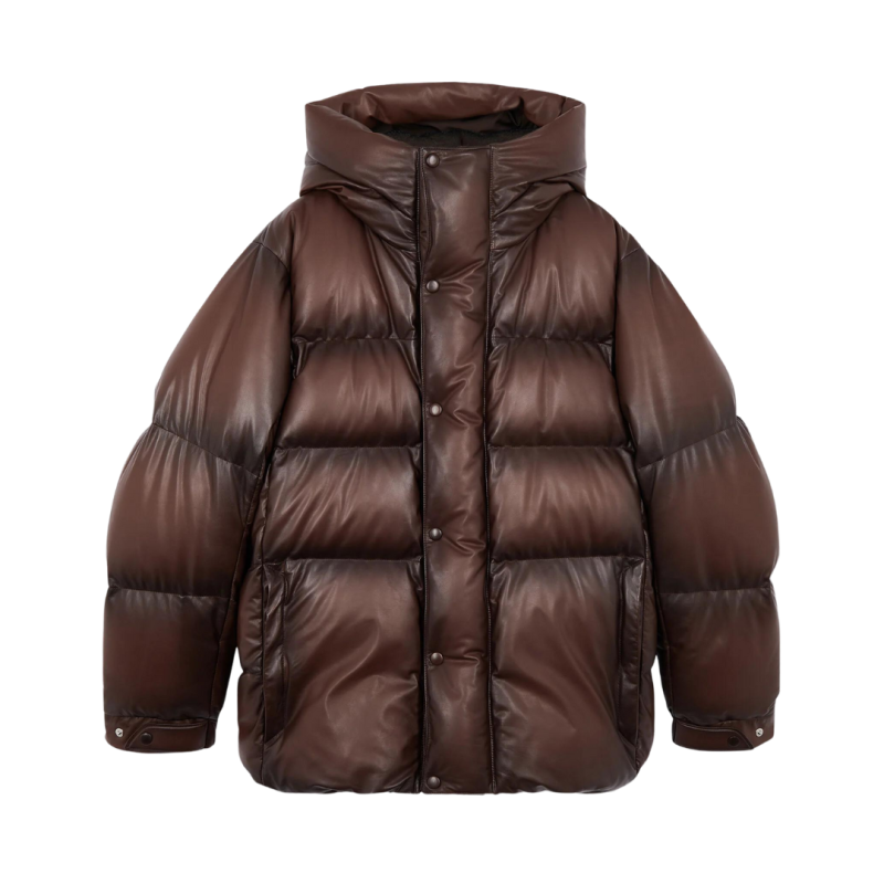 Doudoune capuche Cuir...