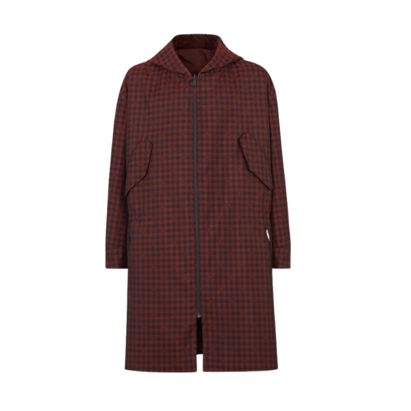 Parka réversible à capuche Pied de poule FF Noir Rouge