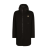 Parka doudoune jersey stretch noir capuche plaque dorée