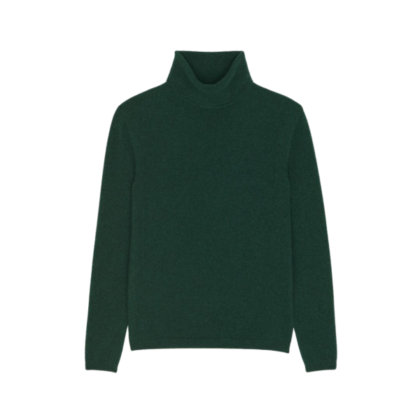 Pull SAINT LAURENT col roulé cachemire vert