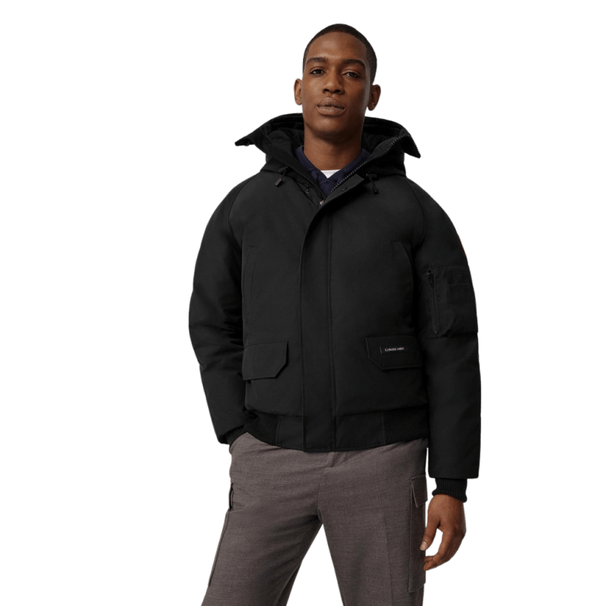 Blouson aviateur bomber CANADA GOOSE Chilliwack capuche noir