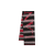 Echarpe laine noire logo rouge gris