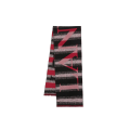 Echarpe laine noire logo rouge gris