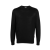 Pull col rond maille fine laine noire