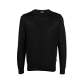 Pull col rond maille fine laine noire