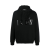 Hoodie en coton noir à logo ICON vernis