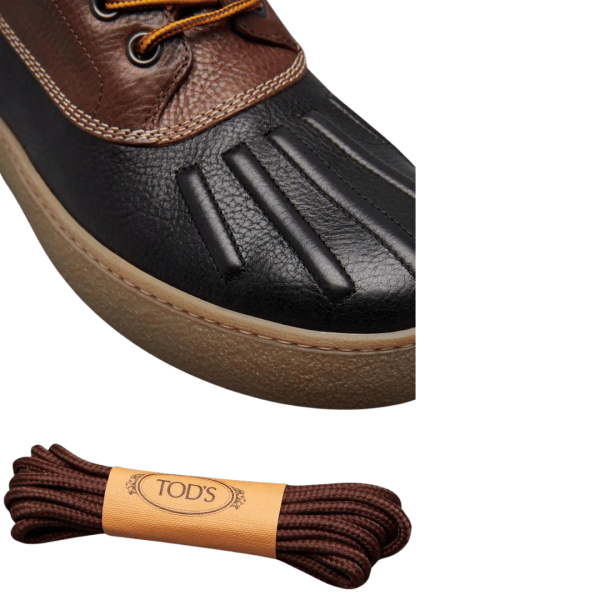 Moncler X Palm Angels Bottes en cuir Winter Gommino Noir marron