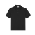 Polo manches courtes coton bio noir logo Monogramme noir