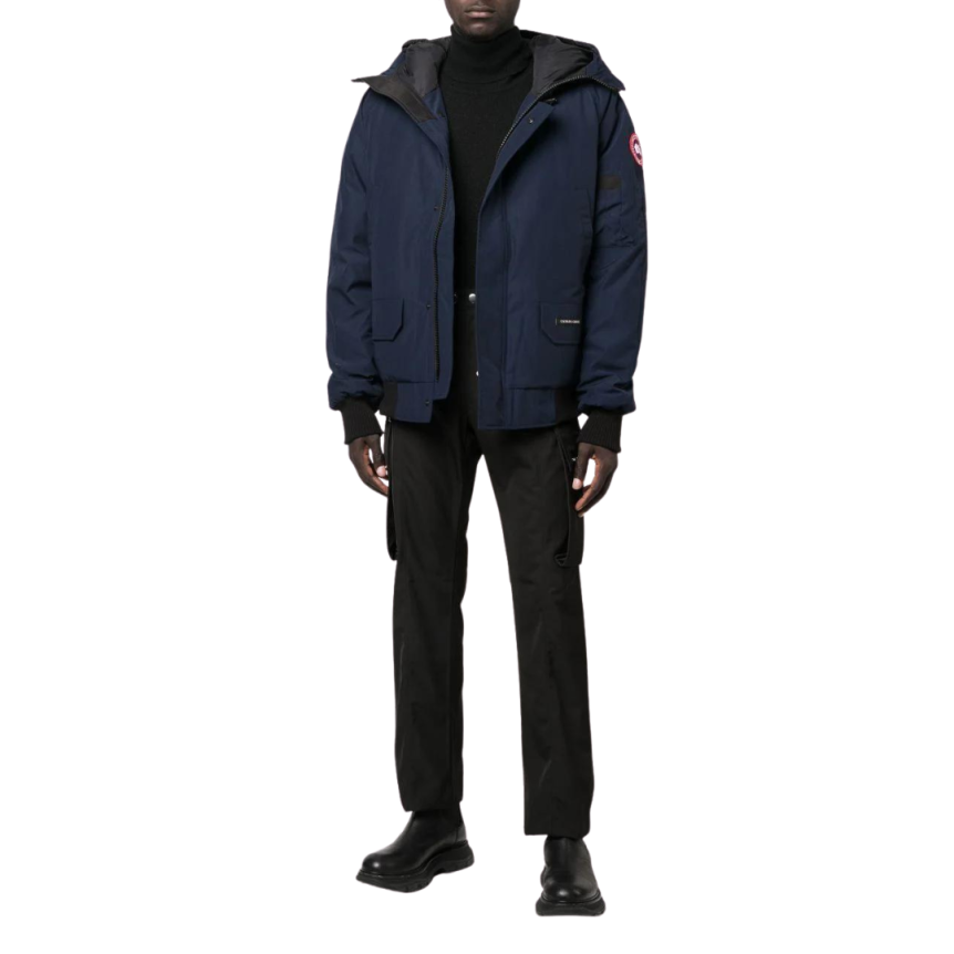 Blouson aviateur bomber CANADA GOOSE Chilliwack capuche bleu marine
