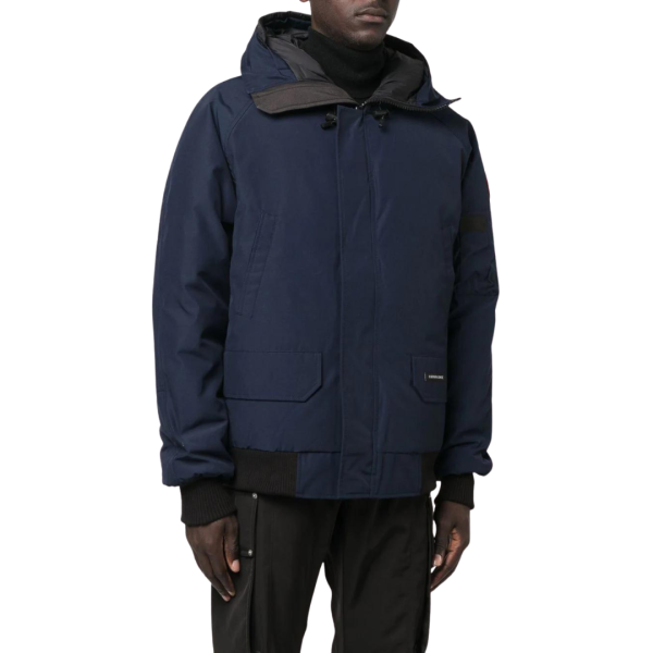 Blouson aviateur bomber CANADA GOOSE Chilliwack capuche bleu marine