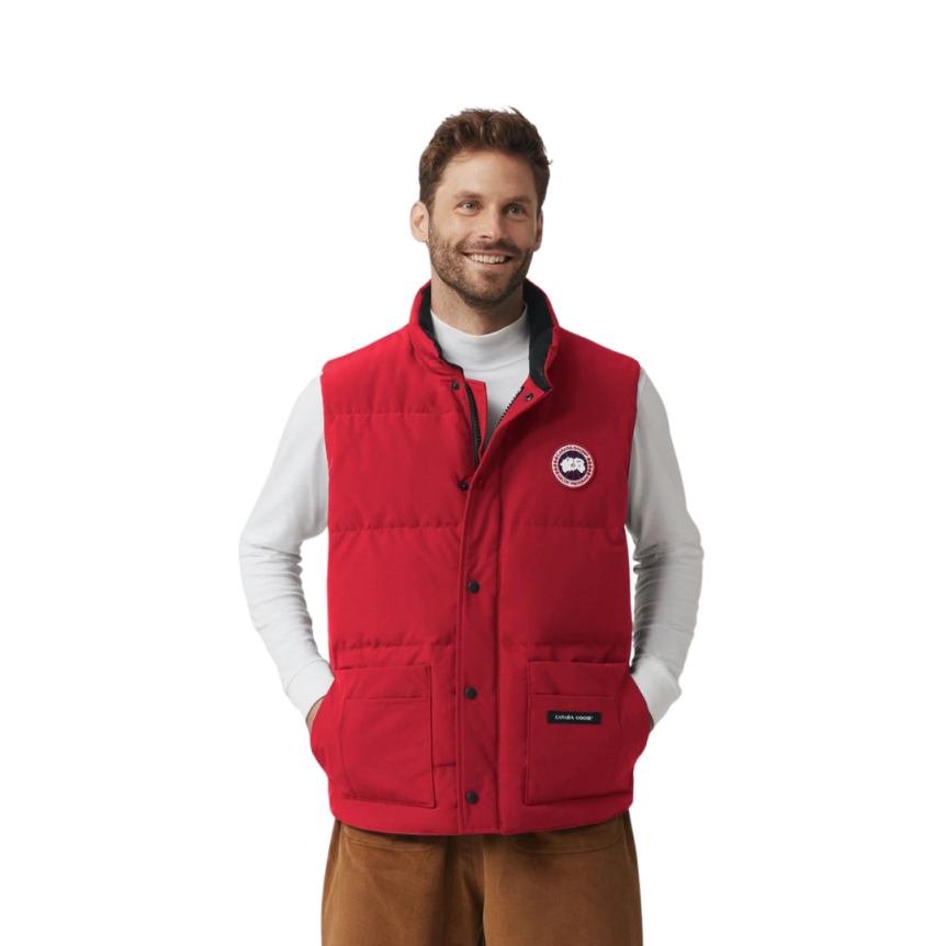 Gilet CANADA GOOSE Freestyle Crew doudoune sans manches Rouge