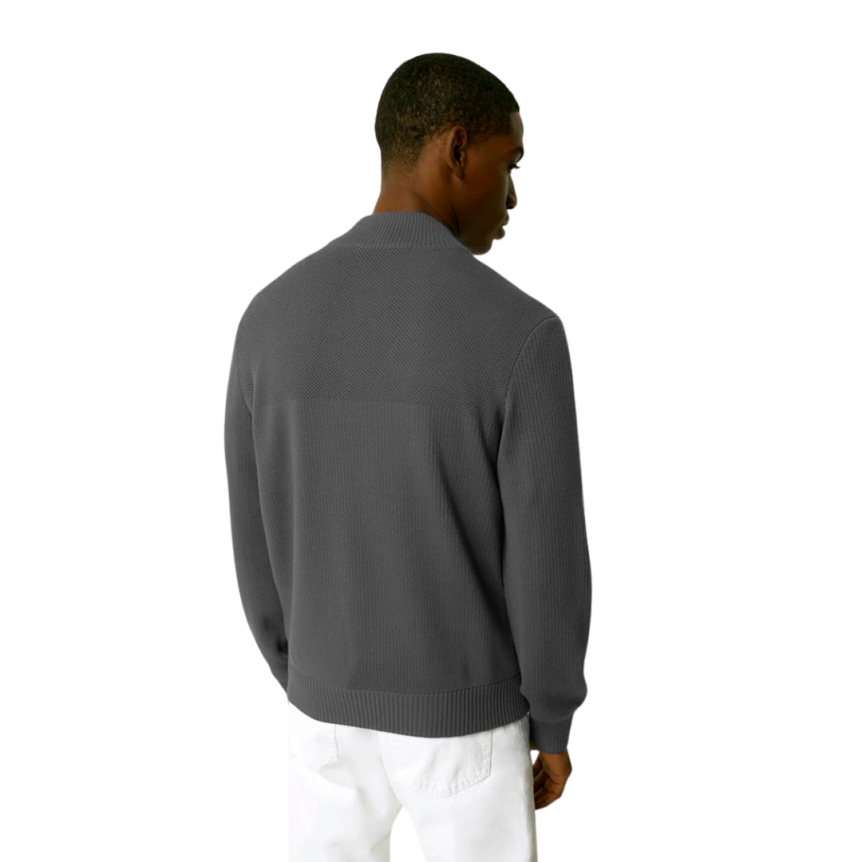 Veste cardigan CANADA GOOSE Hybridge zippé bi matière gris anthracite