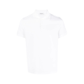 Polo manches courtes coton bio blanc logo Monogramme blanc