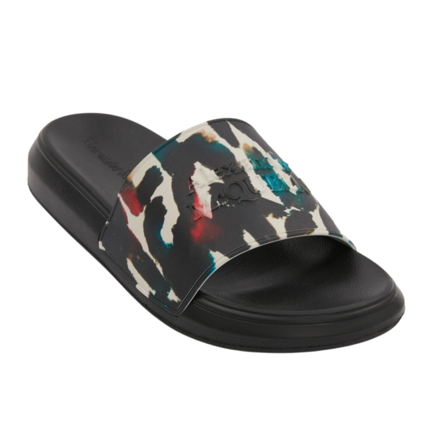 Claquette ALEXANDER MCQUEEN Watercolour Graffiti multicolore