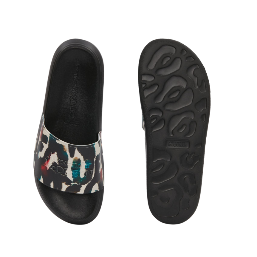 Claquette ALEXANDER MCQUEEN Watercolour Graffiti multicolore