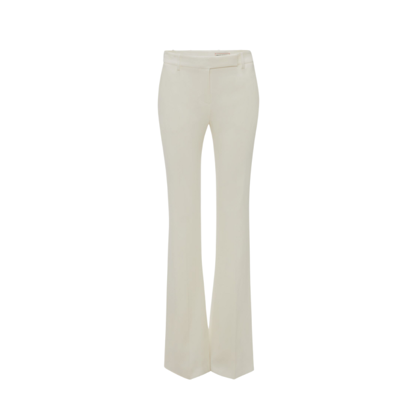 Pantalon Bootcut ALEXANDER MCQUEEN Ajusté Flare Ivoire Pâle