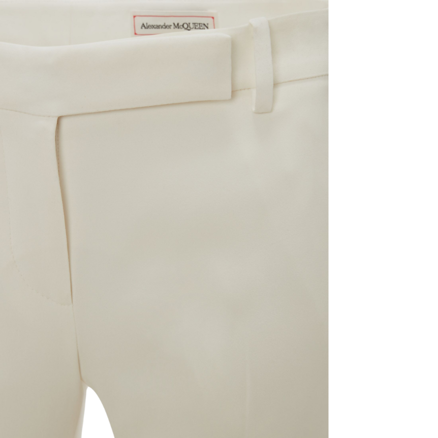 Pantalon Bootcut ALEXANDER MCQUEEN Ajusté Flare Ivoire Pâle